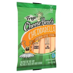 Frigo Cheese Heads Cheddarella™ Cheddar-Style String Cheese, 10 oz, 12 Count