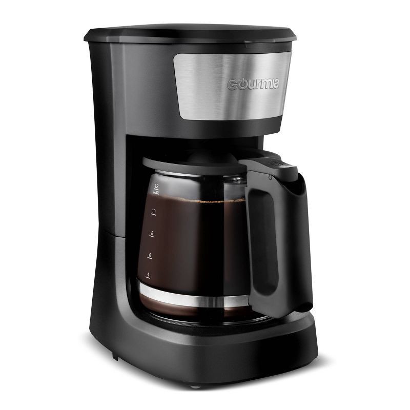 slide 3 of 7, Gourmia 12 Cup One-Touch Switch Coffee Maker with Auto Keep Warm Black, 1 ct