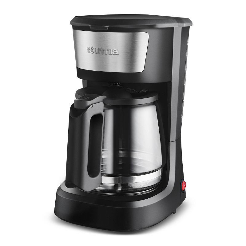 slide 4 of 7, Gourmia 12 Cup One-Touch Switch Coffee Maker with Auto Keep Warm Black, 1 ct