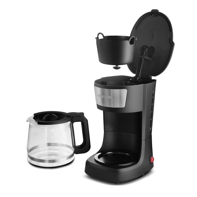 slide 5 of 7, Gourmia 12 Cup One-Touch Switch Coffee Maker with Auto Keep Warm Black, 1 ct