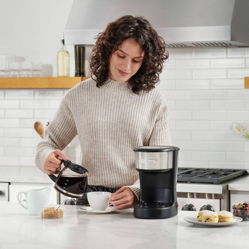 slide 7 of 8, Gourmia 5 Cup One-Touch Switch Coffee Maker with Auto Keep Warm Black: 1800W, Glass & Plastic, Basket Filter, Drip Type, 1 ct