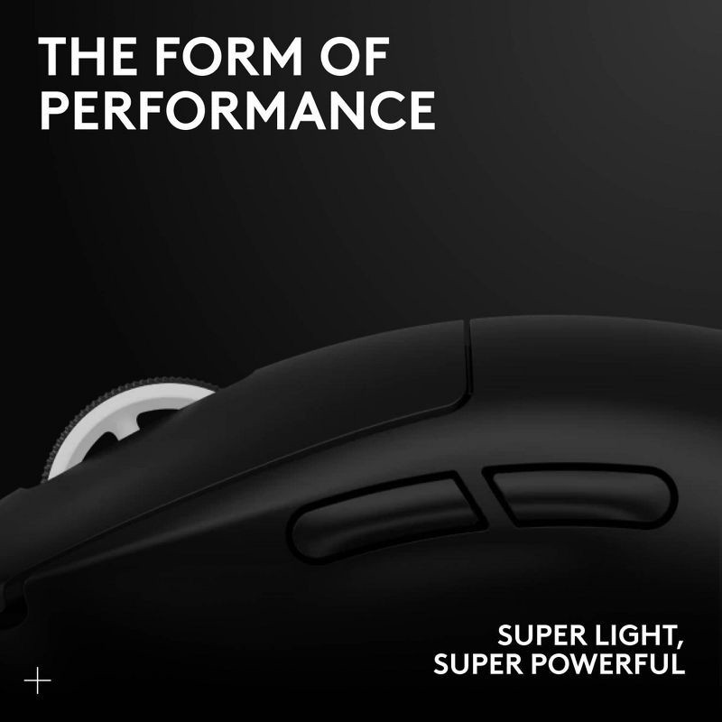 slide 2 of 13, Logitech G Pro X Superlight 2 Lightspeed Wireless Gaming Mouse - Black: Lightweight, Bluetooth, Built-In Rechargeable Battery, USB Connection, 1 ct