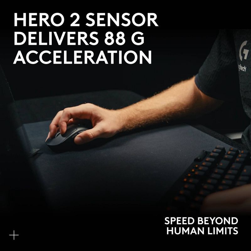 slide 11 of 13, Logitech G Pro X Superlight 2 Lightspeed Wireless Gaming Mouse - Black: Lightweight, Bluetooth, Built-In Rechargeable Battery, USB Connection, 1 ct