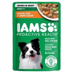 Proactive Health Adult 1+ Chunks in Gravy Chicken, Peas & Carrots Recipe Dog Food 3.5 oz