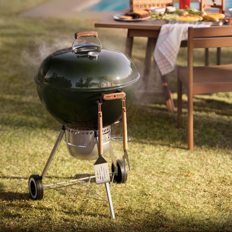 slide 2 of 6, Hearth & Hand with Magnolia Weber 22" Charcoal Grill 1500573 Green - Hearth & Hand™ with Magnolia, 1 ct