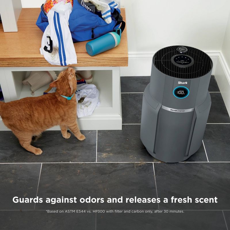 slide 12 of 14, Shark Never Change Air Purifier Max HP302: True HEPA, 5 Settings, 1200-1500 sq. ft., Programmable Timer, CARB Certified, 1 ct