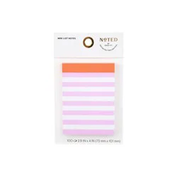 Noted by Post-it Mini List Notes, Purple & White Sticky Notes: To Do List, Post Its, Office Supplies, 4 x 9 Inches