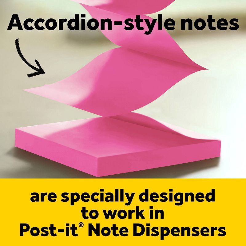 slide 5 of 8, Post-it Dispenser Wave White: Plastic Desk Organizer & Note Holder, 3.422" Height, 3.641" Width, 1.25" Depth, 1 ct