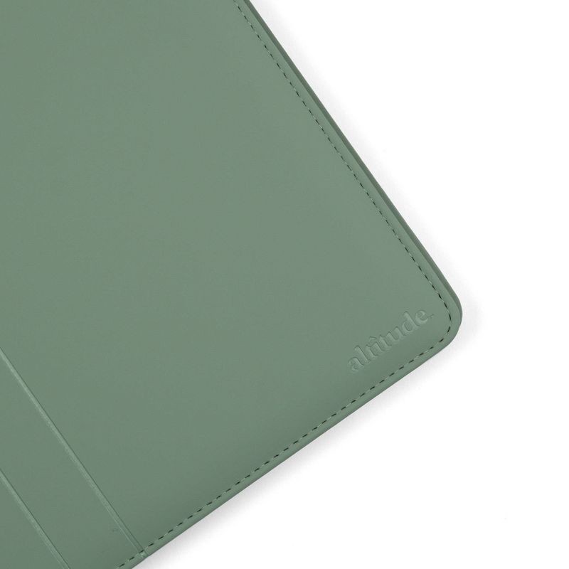 slide 5 of 7, Altitude Padfolio 10"x12.5" Vegan Leather Dark Sage Debossed Arch, 1 ct