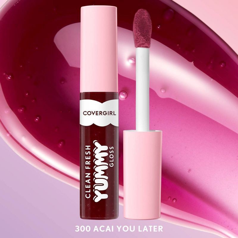 slide 7 of 8, COVERGIRL Clean Fresh Yummy Lip Gloss - Acai You Later - 0.33 fl oz, 0.33 fl oz