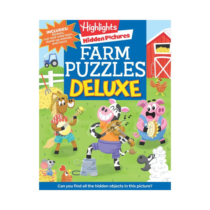 slide 1 of 1, Penguin Publishing Farm Puzzles Deluxe - (Highlights Hidden Pictures) (Paperback), 1 ct