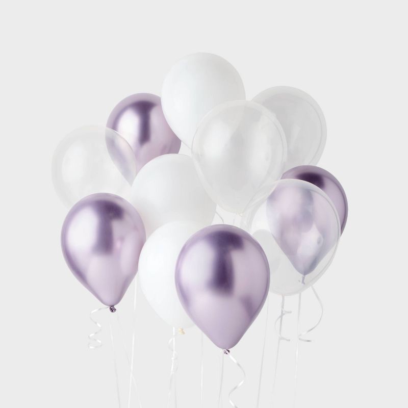 slide 1 of 4, 20ct Purple Chrome Balloons - Spritz™, 20 ct