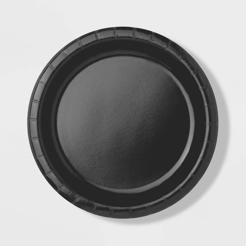 slide 1 of 3, 20ct 8.5" Dinner Plate Black - Spritz™, 20 ct