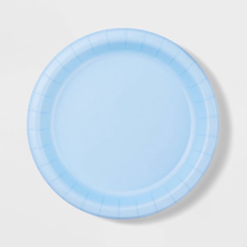 slide 1 of 3, 20ct Blue Dinner Plates - Spritz™, 20 ct