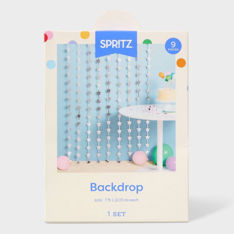 slide 4 of 4, 9ct Silver Star Backdrops - Spritz™, 9 ct
