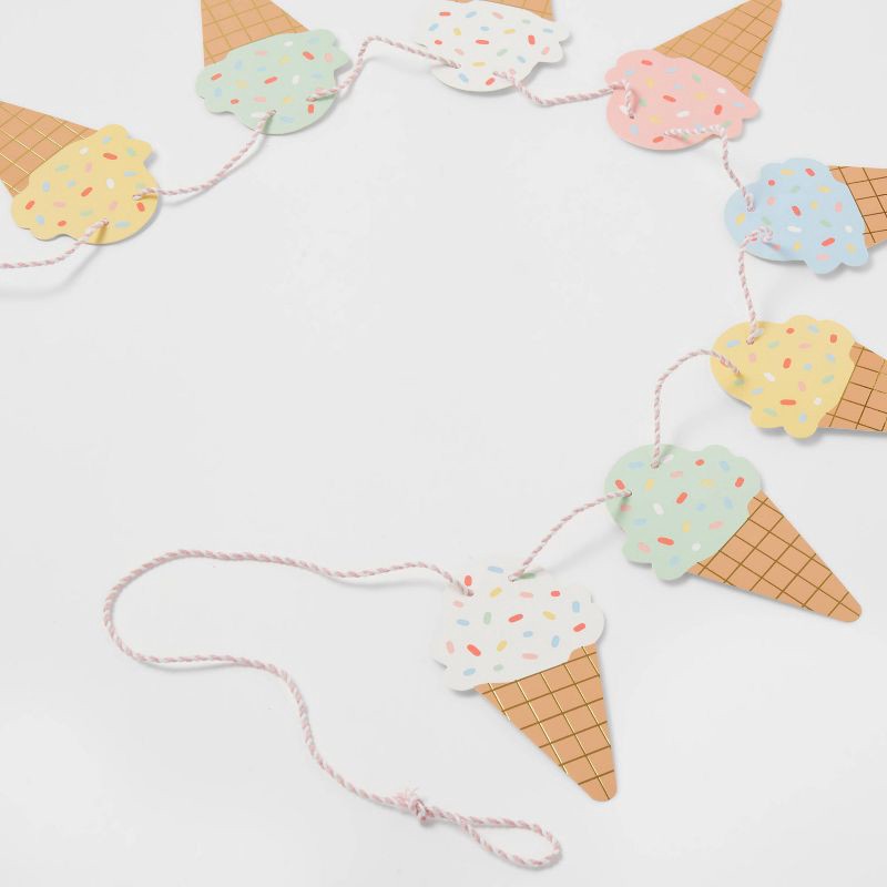 slide 3 of 4, Ice Cream Garland with Gold Metallic - Spritz™, 1 ct