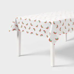 Rainbow Gradient Border Print Rectangular Table Cover - Spritz™