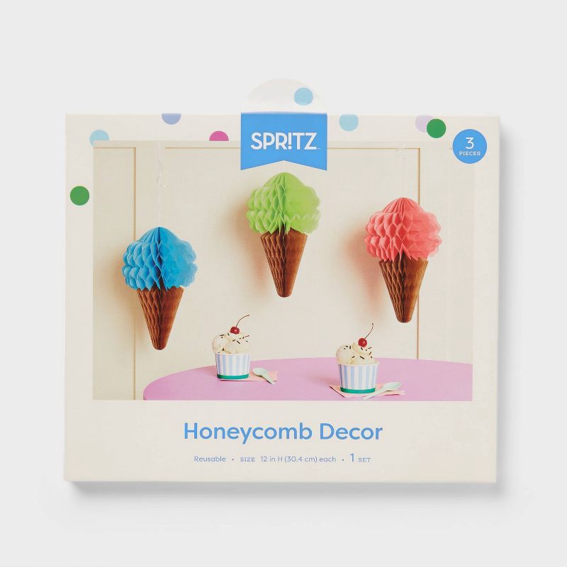 slide 3 of 3, 3ct Ice Cream Honeycombs - Spritz™, 3 ct
