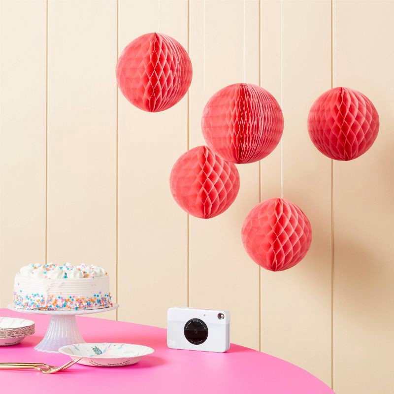 slide 2 of 3, 5ct Light Pink Honeycombs - Spritz™, 5 ct