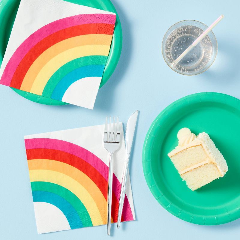 slide 2 of 3, 30ct Rainbow Lunch Napkins - Spritz™, 30 ct