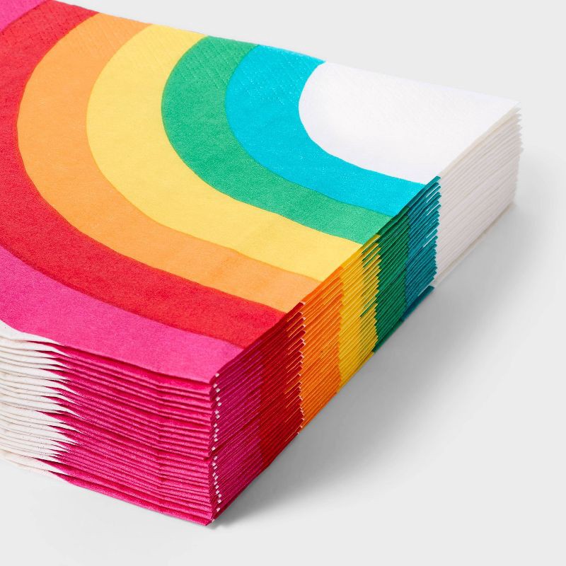 slide 2 of 2, 30ct Rainbow Lunch Napkins - Spritz™, 30 ct