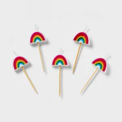 5ct Rainbow Shaped Candles - Spritz™