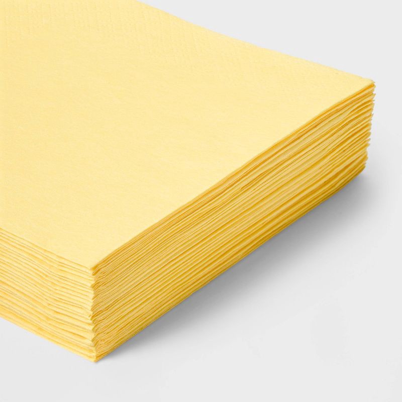 slide 3 of 3, 30ct Beverage Napkins Yellow - Spritz™, 30 ct
