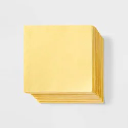 30ct Beverage Napkins Yellow - Spritz™
