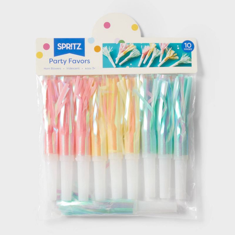 slide 3 of 3, 10ct Iridescent Party Blowers - Spritz™, 10 ct
