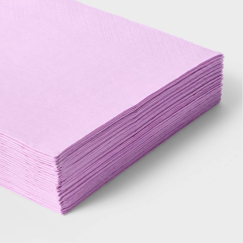 slide 3 of 3, 30ct Beverage Napkins Light Purple - Spritz™, 30 ct