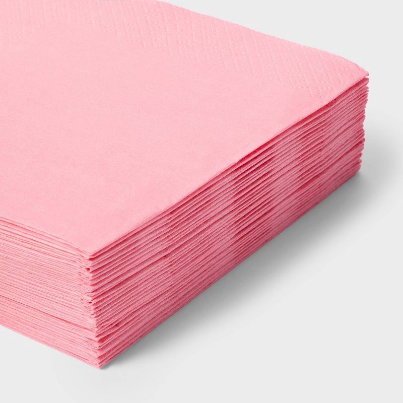 slide 3 of 3, 30ct Beverage Napkins Light Pink - Spritz™, 30 ct