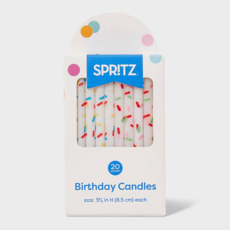 slide 3 of 3, 20ct Birthday Sprinkle Candles - Spritz™, 20 ct