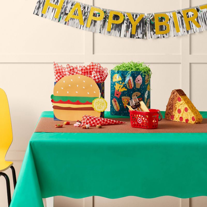 slide 2 of 4, Green Rectangular Table Cover - Spritz™, 1 ct