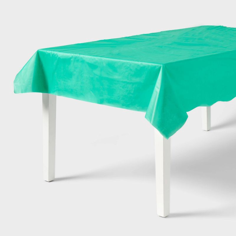 slide 1 of 4, Green Rectangular Table Cover - Spritz™, 1 ct