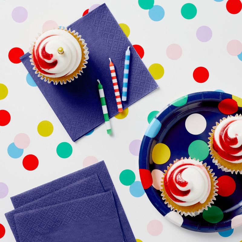 slide 2 of 3, 30ct Beverage Napkins Navy - Spritz™, 30 ct