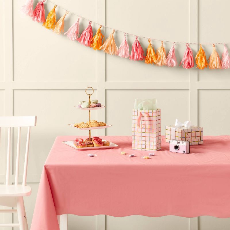 slide 2 of 3, Light Pink Rectangular Table Cover - Spritz™, 1 ct