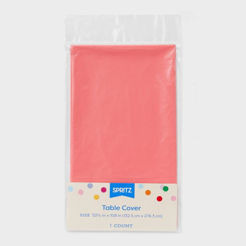 slide 3 of 3, Light Pink Rectangular Table Cover - Spritz™, 1 ct