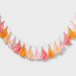 Tassel Party Garland Pink and Orange - Spritz™