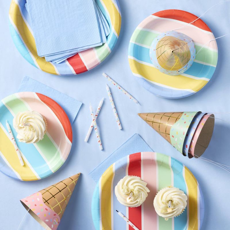 slide 2 of 3, 30ct Blue Beverage Napkins - Spritz™, 30 ct