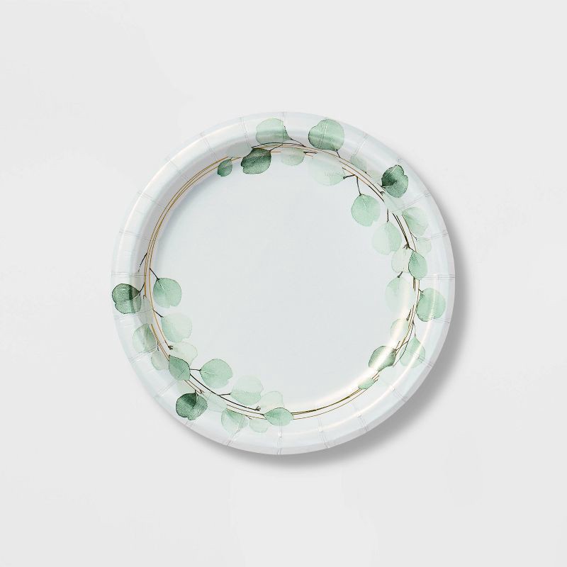 slide 1 of 3, 20ct Botanical Snack Plates - Spritz™, 20 ct
