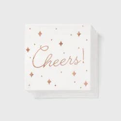30ct Beverage Napkins 'Cheers' Rose Gold - Spritz™