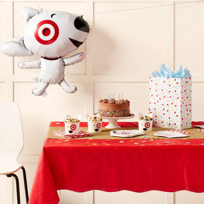 slide 2 of 3, Rectangular Disposable Table Cover Red - Spritz™, 1 ct