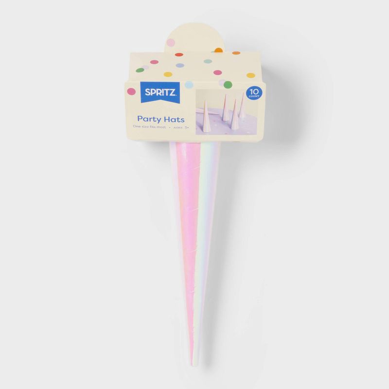 slide 3 of 3, 10ct Unicorn Party Hats - Spritz™, 10 ct