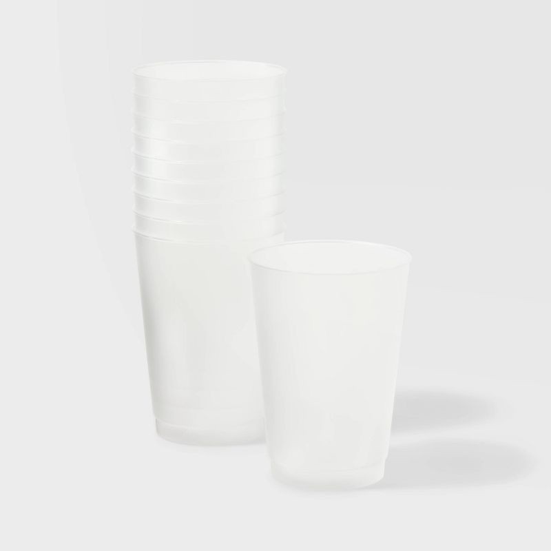 slide 1 of 3, 10ct 12.3 fl oz Clear Reusable Cups - Spritz™, 10 ct, 12.3 fl oz