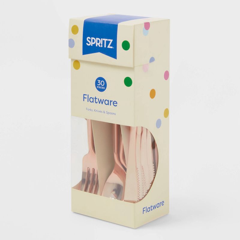 slide 3 of 3, 30ct Rose Gold Cutlery - Spritz™, 30 ct