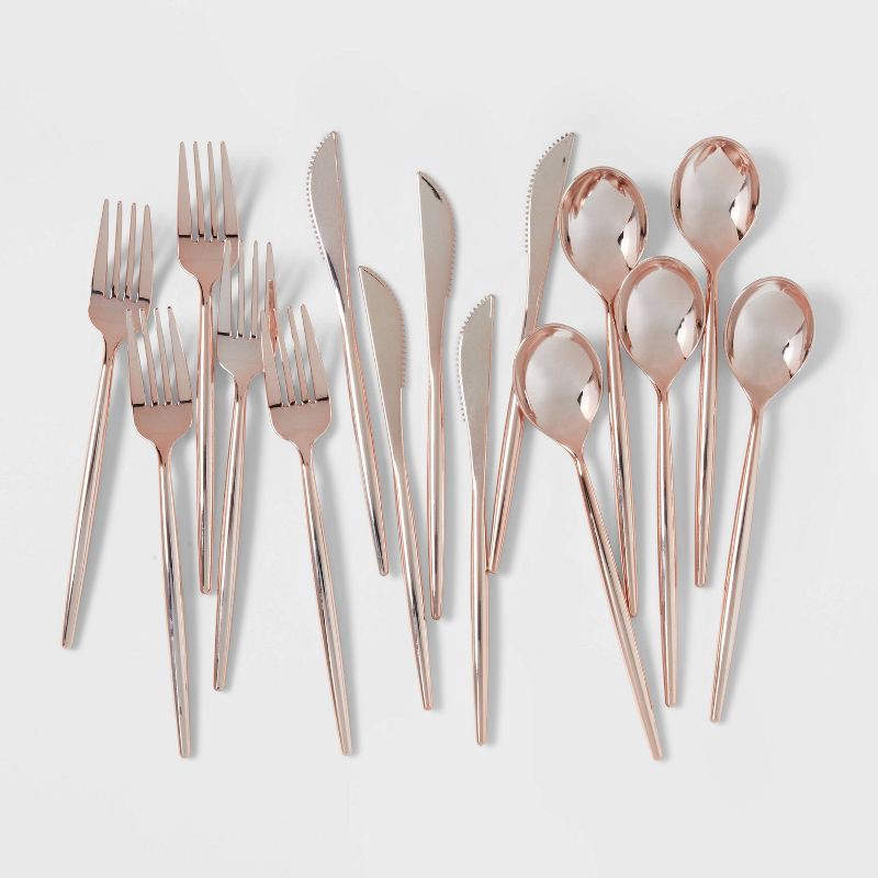 slide 1 of 3, 30ct Rose Gold Cutlery - Spritz™, 30 ct