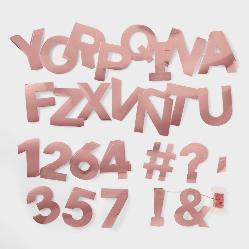 slide 3 of 4, Rose Gold Metallic Create Your Own Banner - Spritz™, 1 ct