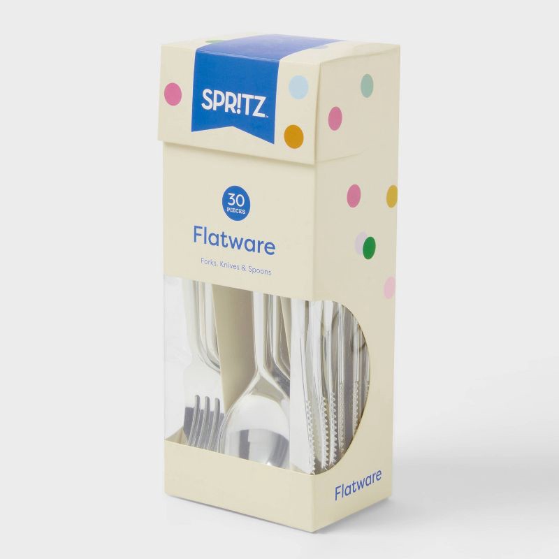 slide 3 of 3, 30ct Silver Cutlery - Spritz™, 30 ct