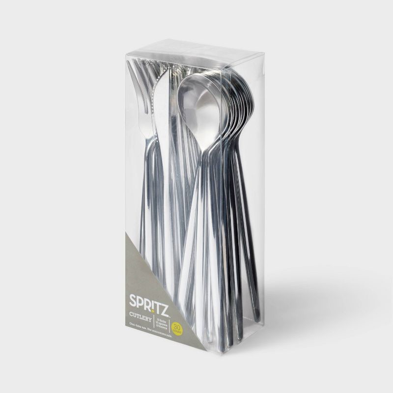 slide 3 of 3, 30ct Silver Cutlery - Spritz™, 30 ct