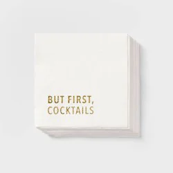 30ct Beverage Napkins 'But First Cocktails' - Spritz™